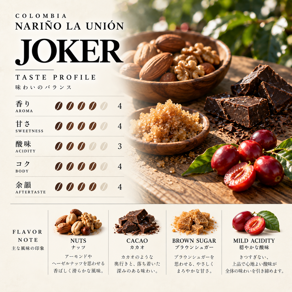 コロンビア ナリーニョ ラ・ウニオン JOKER｜マイクロロット／ウォッシュド