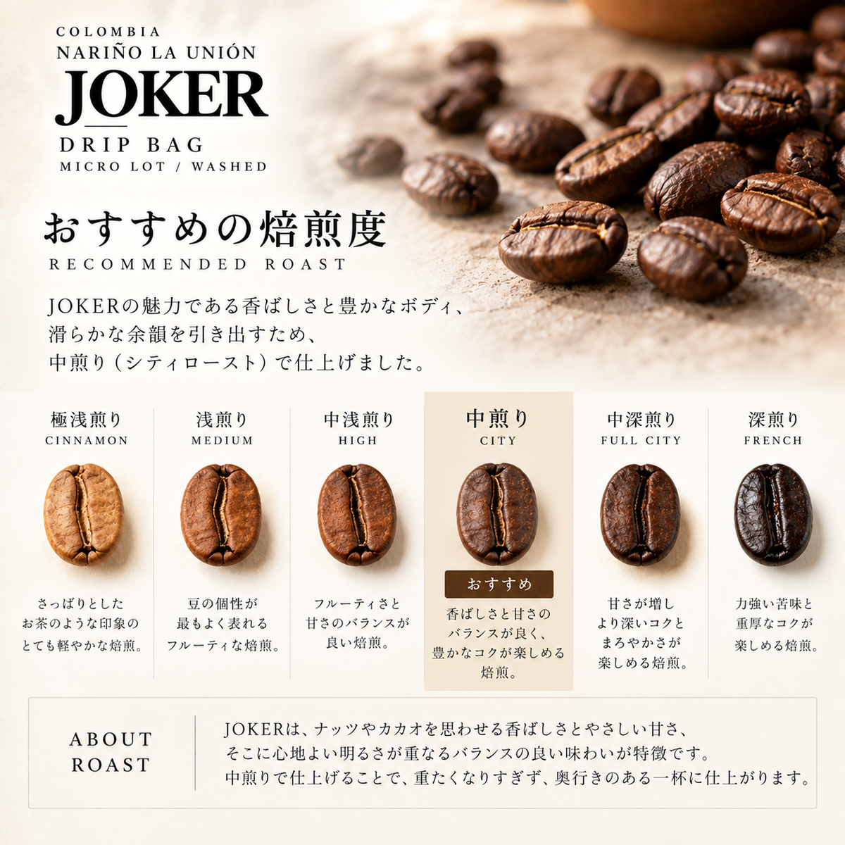 【ドリップバッグ】コロンビア ナリーニョ ラ・ウニオン JOKER｜マイクロロット／ウォッシュド