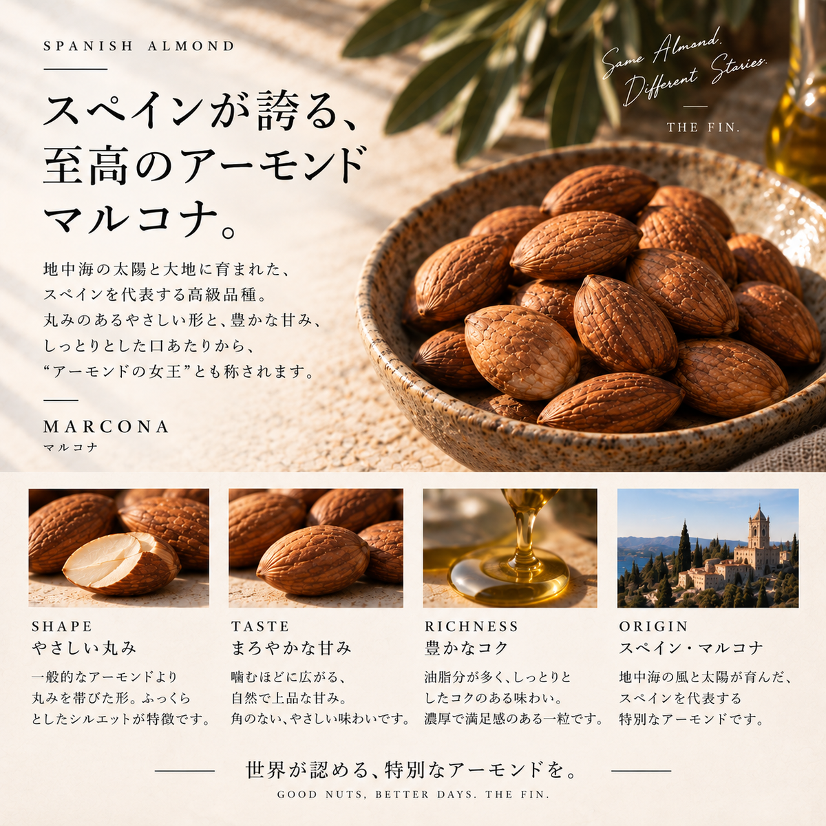 スペイン産 マルコナアーモンド｜注文後自家焙煎