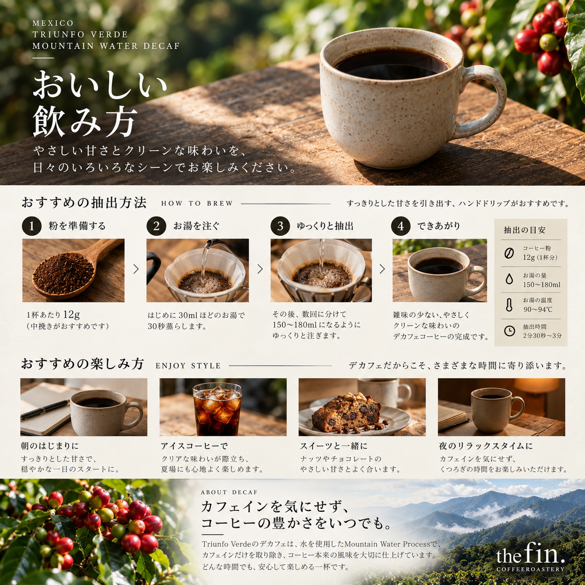 メキシコ トリウンフォ・ベルデ｜マウンテンウォータープロセス デカフェ